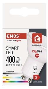 Emos lighting Chytrá LED žárovka GoSmart MR16 / GU10 / 4,8 W (35 W) / 400 lm / RGB / stmívatelná /Zigbee 1525750500