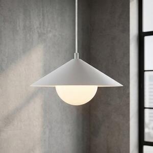 Závěsné svítidlo MONO 1S – bílé, opálové sklo, 1× E14, šířka 40 cm