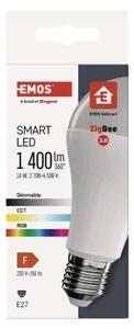 Emos lighting Chytrá LED žárovka GoSmart A65 / E27 / 14 W (94 W) / 1 400 lm / RGB / stmívatelná / Zigbee 1525753502