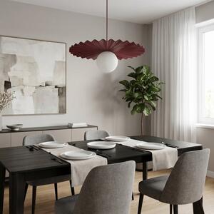 Závěsné svítidlo UMBRA 1 – vínové, bílé sklo, 1× G9, šířka 35 cm