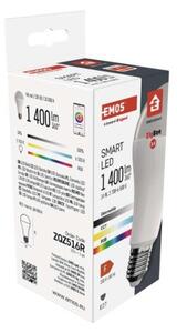 Emos lighting Chytrá LED žárovka GoSmart A65 / E27 / 14 W (94 W) / 1 400 lm / RGB / stmívatelná / Zigbee 1525753502