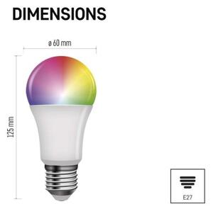 Emos lighting Chytrá LED žárovka GoSmart A60 / E27 / 11 W (75 W) / 1 050 lm / RGB / stmívatelná / Zigbee 1525753501