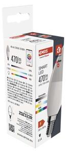 Emos lighting Chytrá LED žárovka GoSmart svíčka / E14 / 4,8 W (40 W) / 470lm / RGB / stmívatelná /Zigbee 1525751500