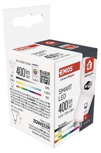 Emos lighting Chytrá LED žárovka GoSmart MR16 / GU10 / 4,8 W (35 W) / 400 lm / RGB / stmívatelná / WiFi 1525500500