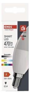 Emos lighting Chytrá LED žárovka GoSmart svíčka / E14 / 4,8 W (40 W) / 470lm / RGB / stmívatelná /Zigbee 1525751500