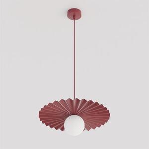 Závěsné svítidlo UMBRA 1 – vínové, bílé sklo, 1× G9, šířka 35 cm
