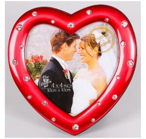 Svatební fotorámeček LOVE COUPLE 10x10 červený