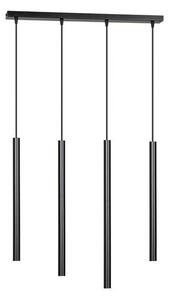 Závěsné svítidlo SELTER 4 – černé, 4× G9, šířka 60 cm