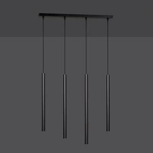 Závěsné svítidlo SELTER 4 – černé, 4× G9, šířka 60 cm