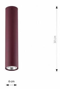 Stropní svítidlo TECNO 1M – vínové, 1× GU10, šířka 6 cm