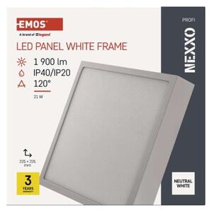 Emos lighting LED přisazené svítidlo NEXXO, čtvercové, bílé, 21W, neutrální bílá 1539085211