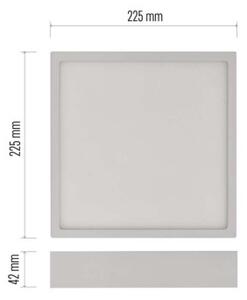 Emos lighting LED přisazené svítidlo NEXXO, čtvercové, bílé, 21W, neutrální bílá 1539085211