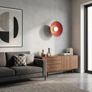 Nástěnné svítidlo MONO K1L – vínové, opálové sklo, 1× E14, šířka 50 cm