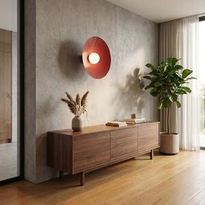 Nástěnné svítidlo MONO K1L – vínové, opálové sklo, 1× E14, šířka 50 cm