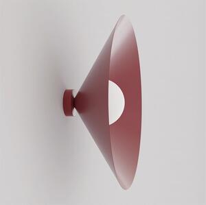 Nástěnné svítidlo MONO K1L – vínové, opálové sklo, 1× E14, šířka 50 cm
