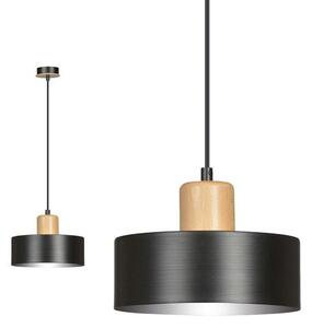 Závěsné svítidlo TORIN 1 – černé, 1× E27, šířka 20 cm