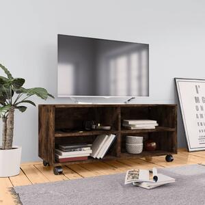 TV skříňka na kolečkách kouřový dub 90x35x35cm kompozitní dřevo