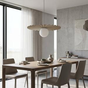 Závěsné svítidlo UMBRA 1 – moka, bílé sklo, 1× G9, šířka 35 cm