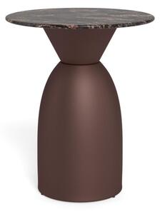 Actona Konferenční stolek Ferrol 40 cm hnědý mat/mramor cocoa lesk