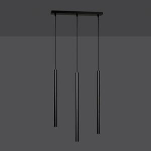 Závěsné svítidlo SELTER 3 – černé, 3× G9, šířka 45 cm