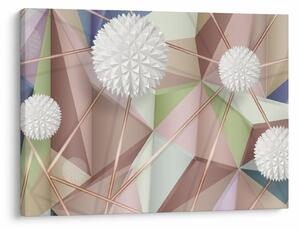 Obraz - 3D Abstrakce v pastelových barvách (70x50 cm)