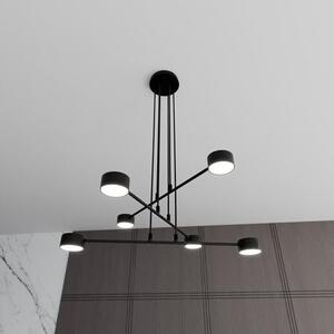 Závěsné svítidlo MODUS 6 – černé, 6× GX53, šířka 70 cm