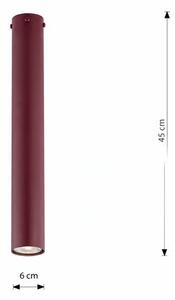Stropní svítidlo TECNO 1L – vínové, 1× GU10, šířka 6 cm