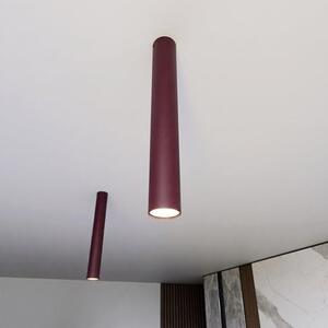Stropní svítidlo TECNO 1L – vínové, 1× GU10, šířka 6 cm