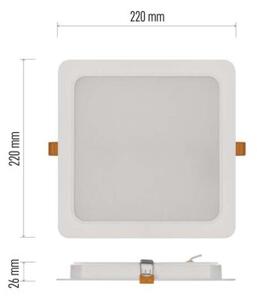 Emos lighting LED vestavné svítidlo RUBIC, čtvercové, 24W neutrální bílá 1539085241