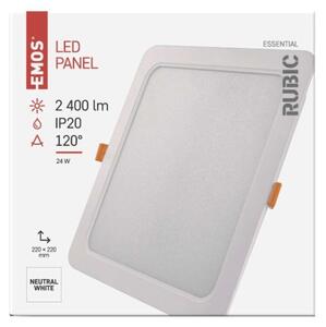 Emos lighting LED vestavné svítidlo RUBIC, čtvercové, 24W neutrální bílá 1539085241