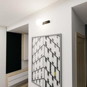 Stropní svítidlo FIT 1 – černé, opálové sklo, 1× E14, šířka 30 cm