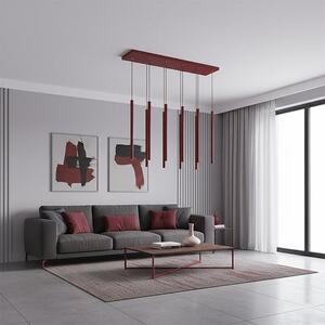 Závěsné svítidlo SELTER 9 – vínové, 9× G9, šířka 92 cm