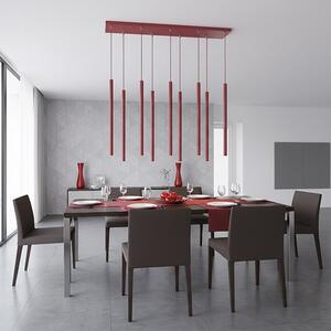 Závěsné svítidlo SELTER 9 – vínové, 9× G9, šířka 92 cm