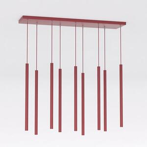 Závěsné svítidlo SELTER 9 – vínové, 9× G9, šířka 92 cm