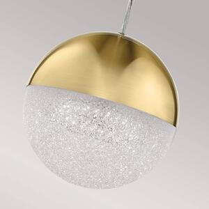 Závěsné svítidlo LED Moonlit ve tvaru koule, zlatá barva