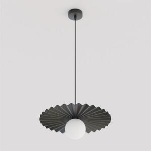 Závěsné svítidlo UMBRA 1 – černé, bílé sklo, 1× G9, šířka 35 cm