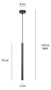 Závěsné svítidlo SELTER 1 – černé, 1× G9, šířka 3 cm