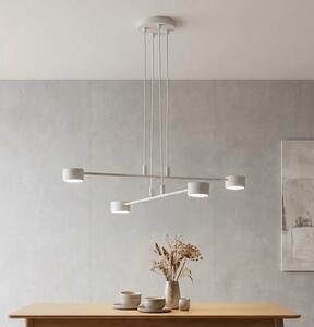 Závěsné svítidlo MODUS 4 – bílé, 5× GX53, šířka 70 cm