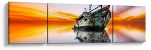 Obraz - Svítání nad vrakem lodi (170x50 cm)