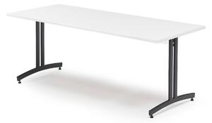AJ Produkty Stůl SANNA, 1800x800x720 mm, černá/bílá