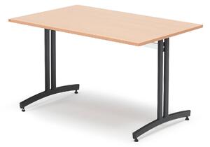 AJ Produkty Stůl SANNA, 1200x800x720 mm, černá/buk