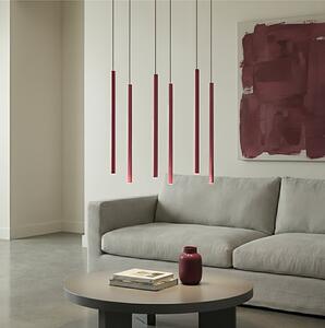 Závěsné svítidlo SELTER 6 – vínové, 6× G9, šířka 59 cm