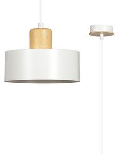 Závěsné svítidlo TORIN 1 – bílé, 1× E27, šířka 20 cm