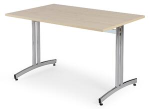 AJ Produkty Stůl SANNA, 1200x800x720 mm, chrom/bříza