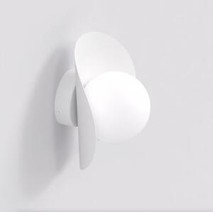 Nástěnné svítidlo FIERO M K1 – celobílé, sklo, 1× G9, šířka 16 cm