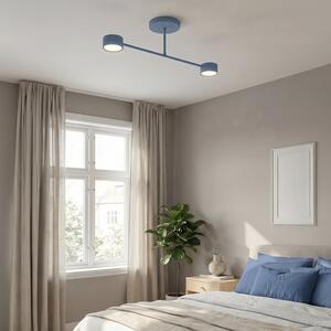 Stropní svítidlo HALO 2 – tlumeně modré, 2× GX53, šířka 60 cm