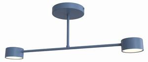Stropní svítidlo HALO 2 – tlumeně modré, 2× GX53, šířka 60 cm