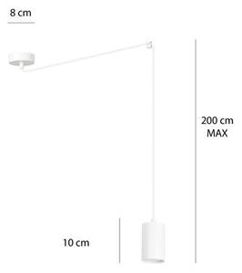 Závěsné svítidlo TRAKER 1 – bílé, 1× GU10, šířka 8 cm