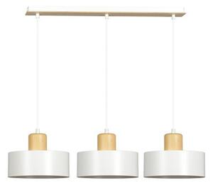 Závěsné svítidlo TORIN 3 – bílé, 3× E27, šířka 80 cm