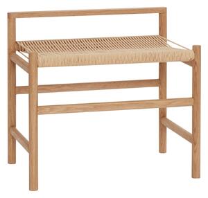 Hübsch Dubová lavice Heritage 60 cm s výpletem